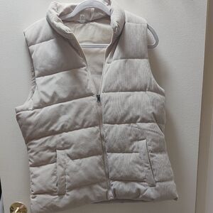 Stylish Cream Puffer Vest